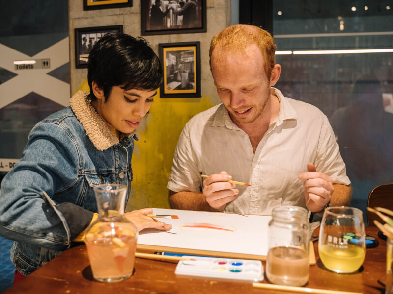 Have a Date Night in with a Couples' Paint Night Kit